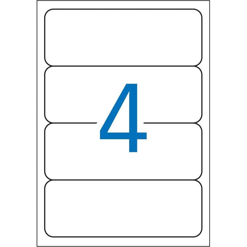 Pack de 100 Etiquetas adhesivas blancas 190x61mm Apli Pack de 100 Etiquetas adhesivas blancas 190x61mm Apli