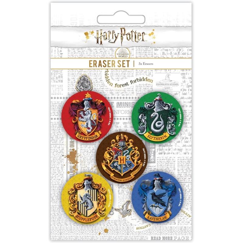 Juego de 5 gomas de borrar Harry Potter Juego de 5 gomas de borrar Harry Potter