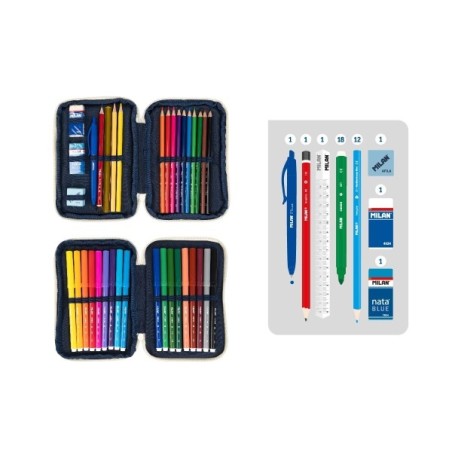 Milan 430 Plumier de 2 Pisos Color Beige