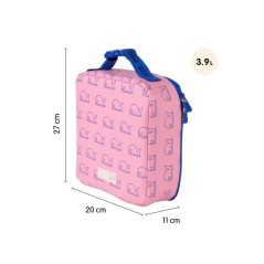 Milan 460 Bolsa Isotérmica Porta Alimentos 3,9L Color Rosa/Azul