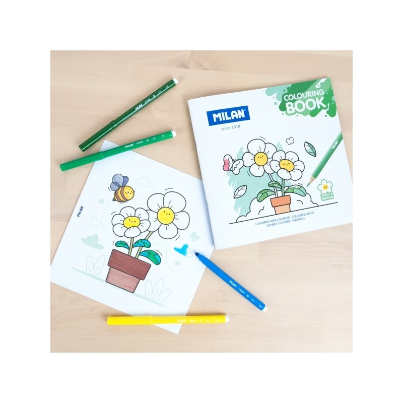 Milan Cuaderno para Colorear Green & Grow Milan Cuaderno para Colorear Green & Grow