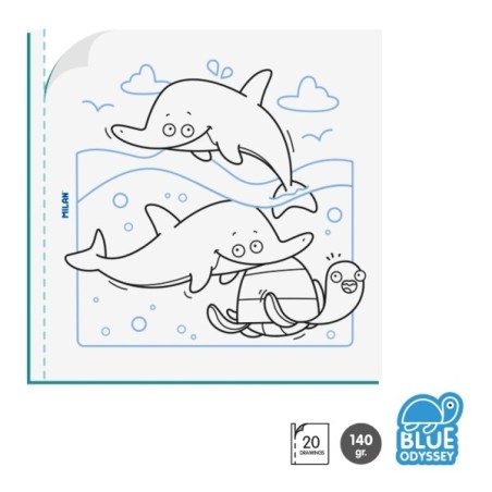Milan Cuaderno para Colorear Blue Odyssey