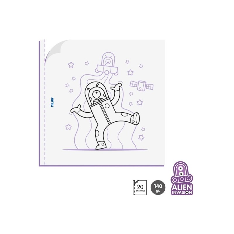 Milan Cuaderno para Colorear Alien Invasion Milan Cuaderno para Colorear Alien Invasion