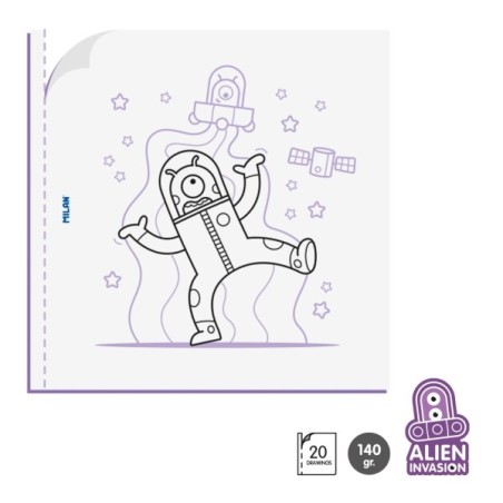 Milan Cuaderno para Colorear Alien Invasion