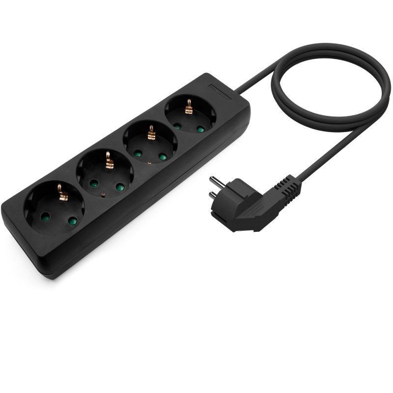 Regleta Aisens A154-0534/ 4 Tomas de Corriente/ Cable 1.4m/ Negro Regleta Aisens A154-0534/ 4 Tomas de Corriente/ Cable 1.4m/ Negro