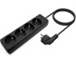 Regleta Aisens A154-0534/ 4 Tomas de Corriente/ Cable 1.4m/ Negro Regleta Aisens A154-0534/ 4 Tomas de Corriente/ Cable 1.4m/ Negro