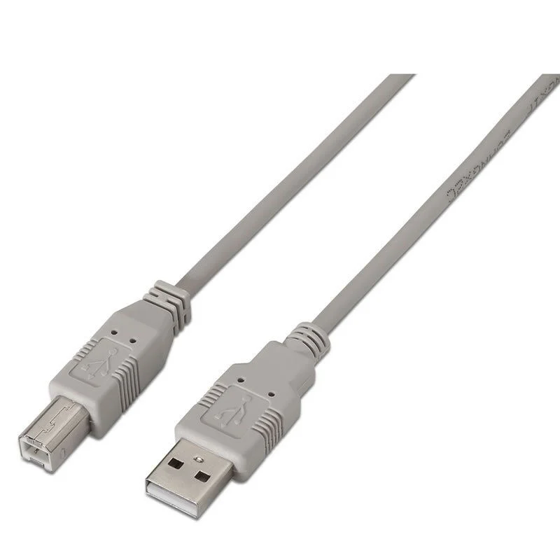 Cable USB 2.0 Impresora Aisens A101-0002/ USB Tipo-B Macho - USB Macho/ 1.8m/ Beige Cable USB 2.0 Impresora Aisens A101-0002/ USB Tipo-B Macho - USB Macho/ 1.8m/ Beige