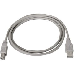Cable USB 2.0 Impresora Aisens A101-0002/ USB Tipo-B Macho - USB Macho/ 1.8m/ Beige