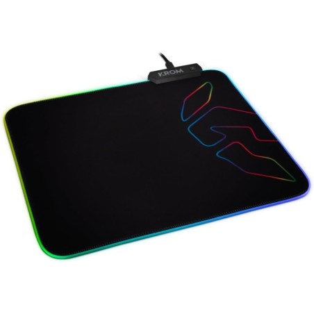 Alfombrilla Krom Knout RGB con Iluminación LED/ 320 x 270 x 3 mm