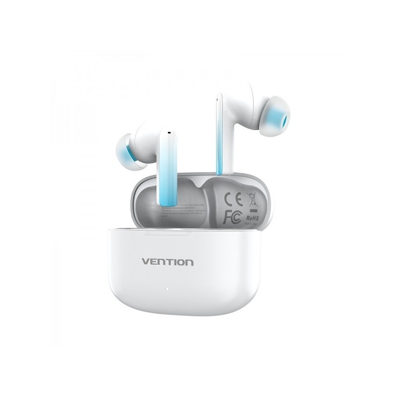 Auriculares Bluetooth 5.3 con Estuche de Carga - 6h Autonomia ELF E04 - Blanco Auriculares Bluetooth 5.3 con Estuche de Carga - 6h Autonomia ELF E04 - Blanco