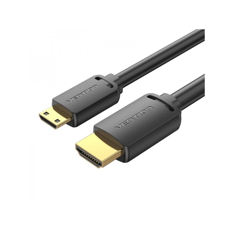 Cable HDMI Macho a Mini HDMI Macho 2.0 4K Vention - 3m - Color Negro