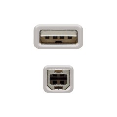 Cable de Impresora USB-A 2.0 Macho a USB-B Macho 1m Nanocable