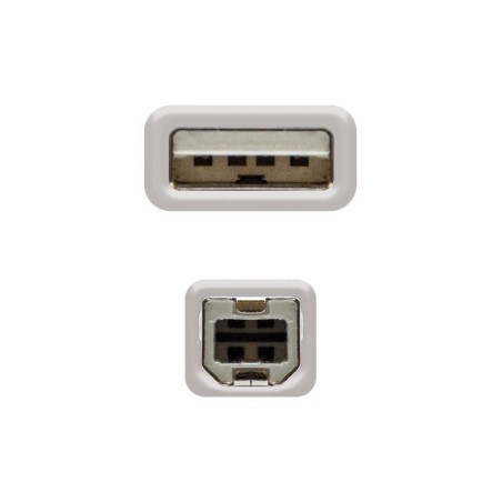 Cable de Impresora USB-A 2.0 Macho a USB-B Macho 1m Nanocable