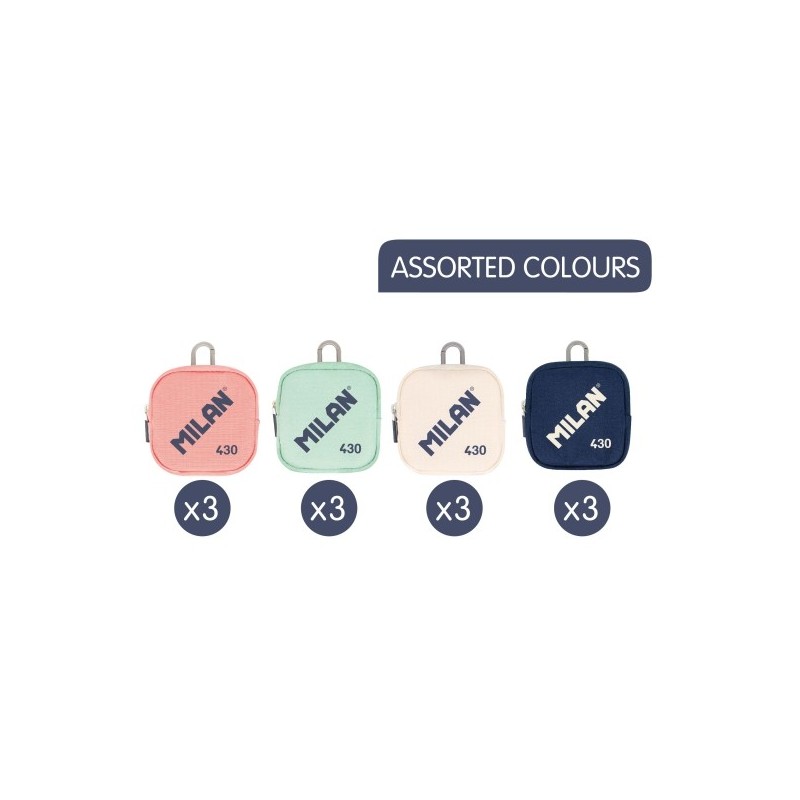 Expositor 12 Monederos 10,3x10x2,5cm Milan Colección 430 / Colores Surtidos Expositor 12 Monederos 10,3x10x2,5cm Milan Colección 430 / Colores Surtidos