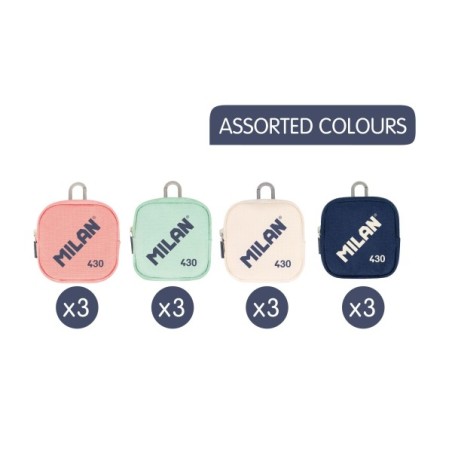 Expositor 12 Monederos 10,3x10x2,5cm Milan Colección 430 / Colores Surtidos