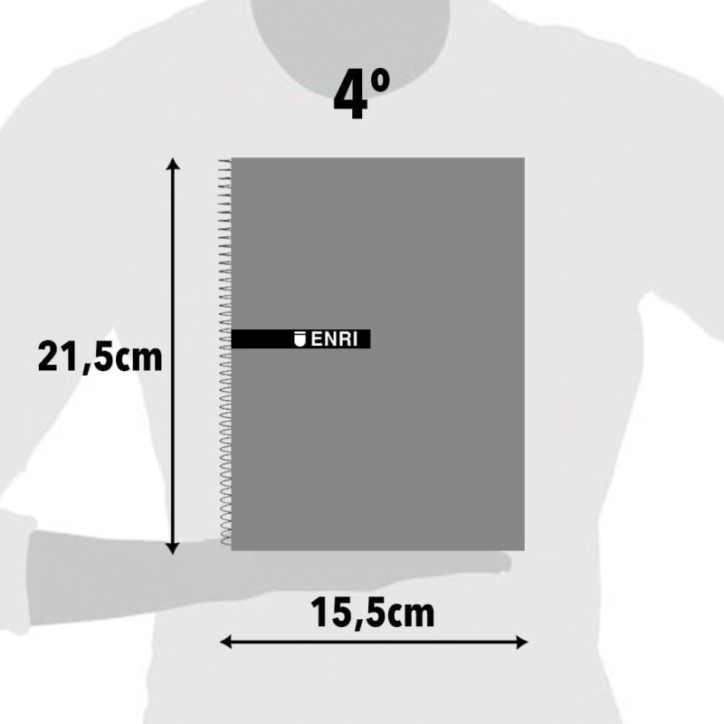 Cuaderno Espiral Cuadrícula 4x4 con Margen 80 Hojas Colores Surtidos Enri Status Pack de 5 Cuaderno Espiral Cuadrícula 4x4 con Margen 80 Hojas Colores Surtidos Enri Status Pack de 5