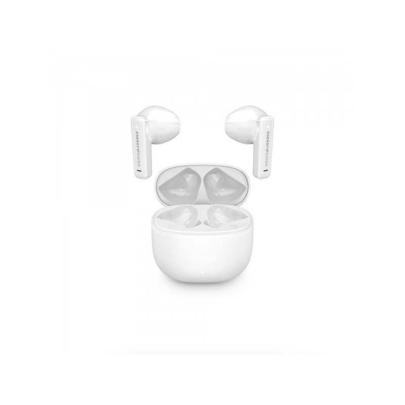 Auriculares Bluetooth 5.4 con Estuche de Carga - 20h Autonomía - Micrófono incorporado - Blanco Auriculares Bluetooth 5.4 con Estuche de Carga - 20h Autonomía - Micrófono incorporado - Blanco
