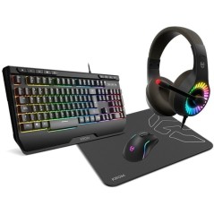 Pack Gaming Teclado RGB + Ratón Óptico + Alfombrilla + Auriculares Krom