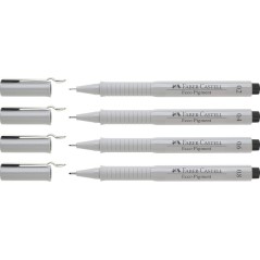 Pack de 4 Rotuladores Calibrados Faber-Castell Ecco Pigment - Color Negro