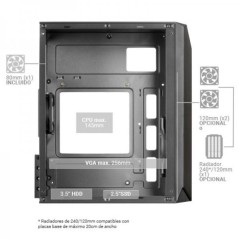 Caja Compacta Mars Gaming MC-S1 - Color Blanco