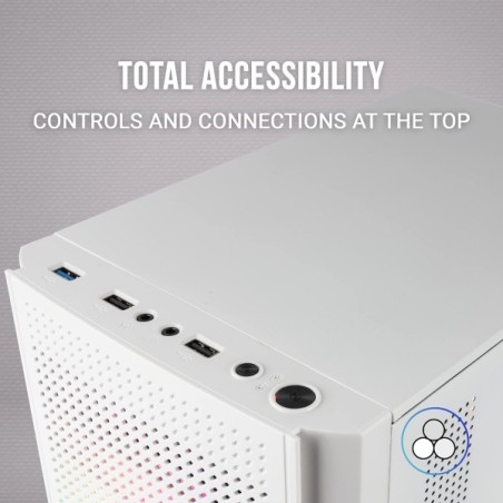 Caja Compacta Mars Gaming MC300 - Color Blanco