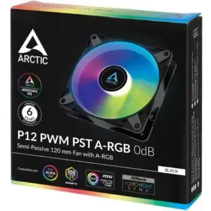 Ventilador Arctic P12 PWM PST A-RGB/ 12cm/ Negro
